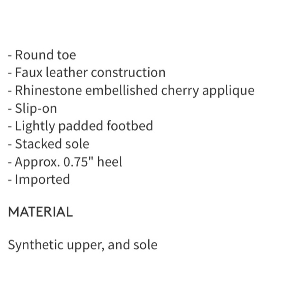 Cherry Embellished Low Flat Mule Black - Picture 6 of 6